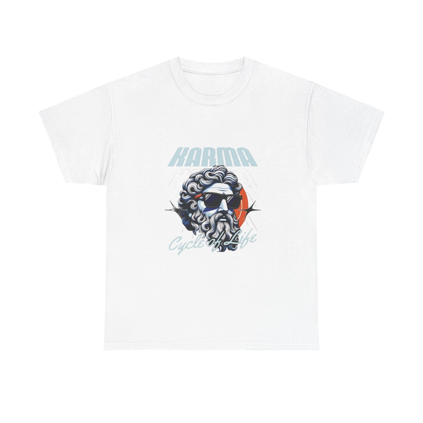 Exclusive Navy Blue Unisex T-Shirt – “KARMA: Cycle of Life” Graphic Print