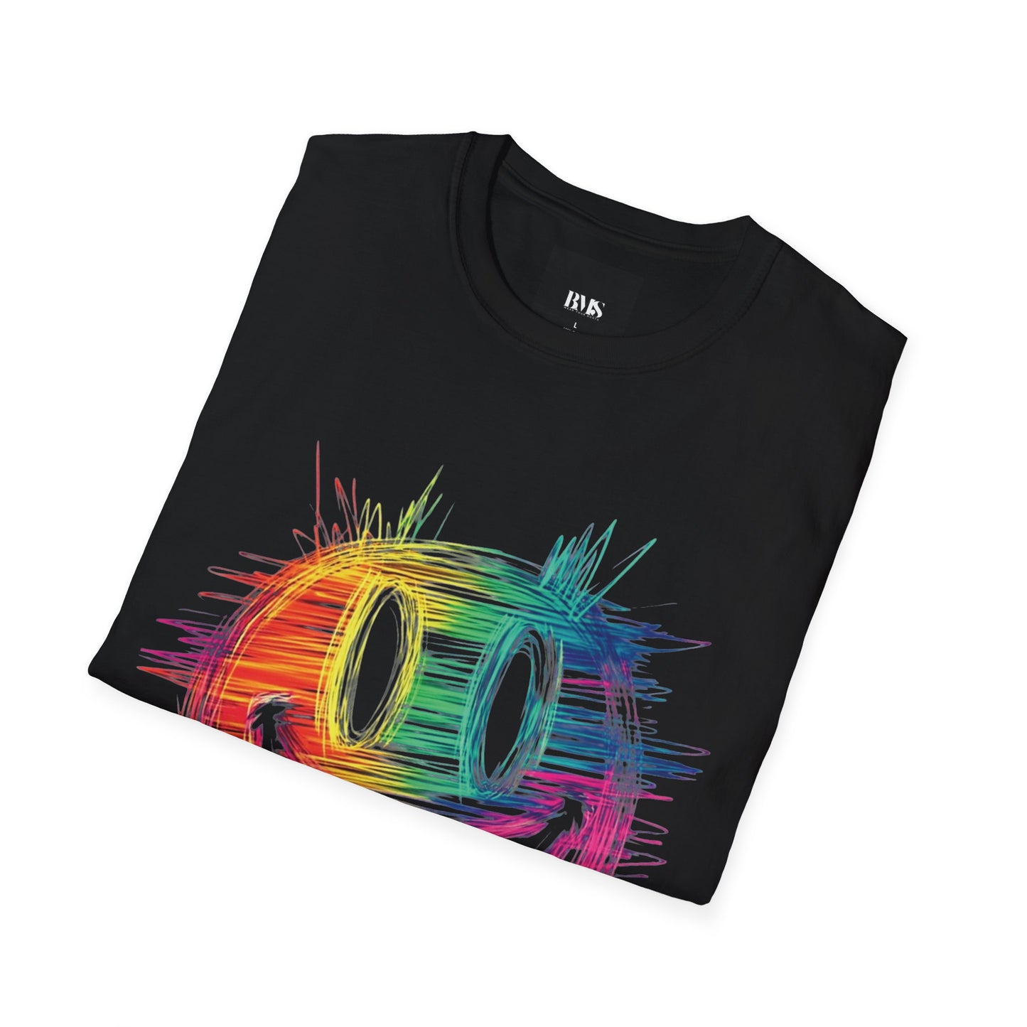 Smiling Colourful Face Graphic T-Shirt – Artistic Festival Streetwear Tee (UK Exclusive)