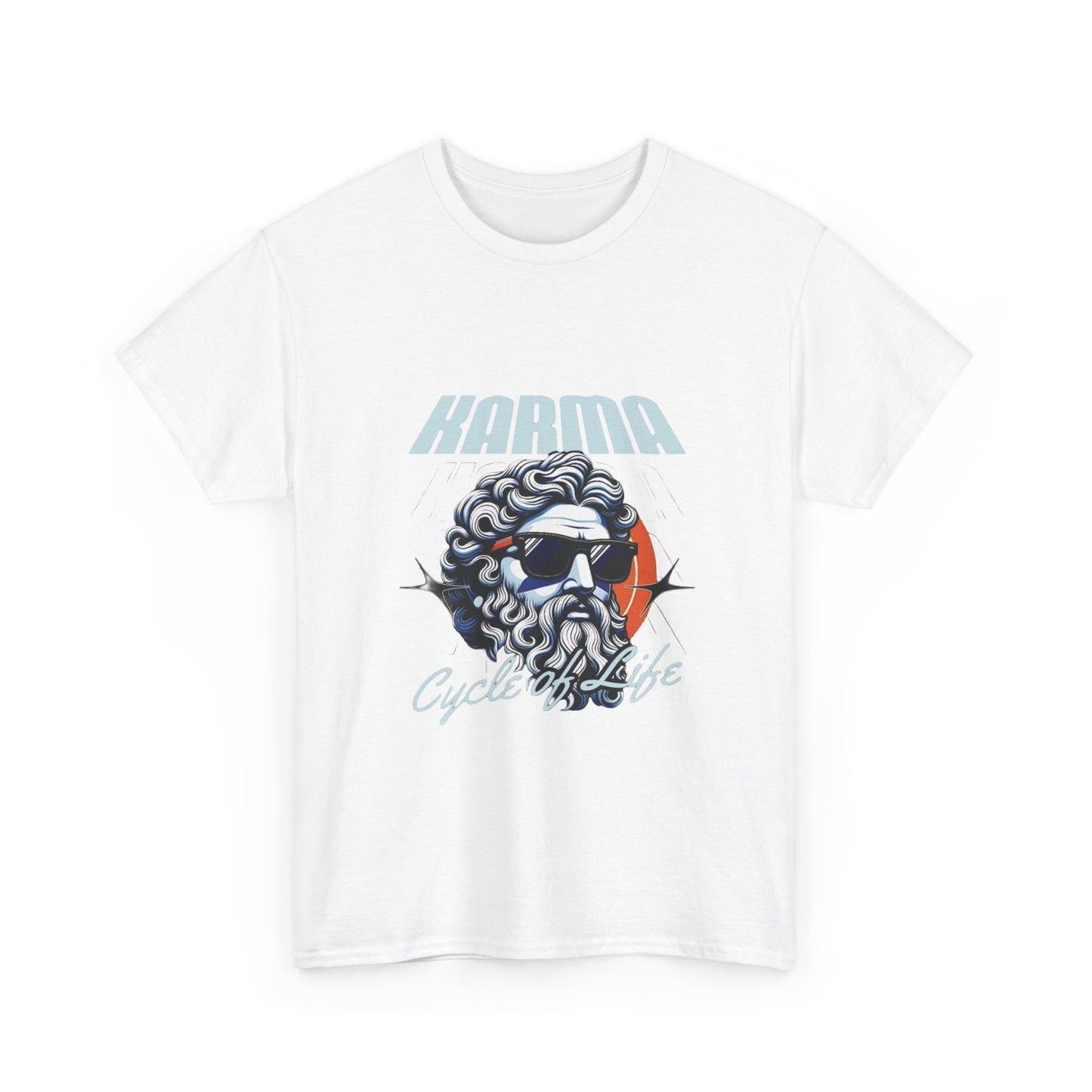 Exclusive Navy Blue Unisex T-Shirt – “KARMA: Cycle of Life” Graphic Print