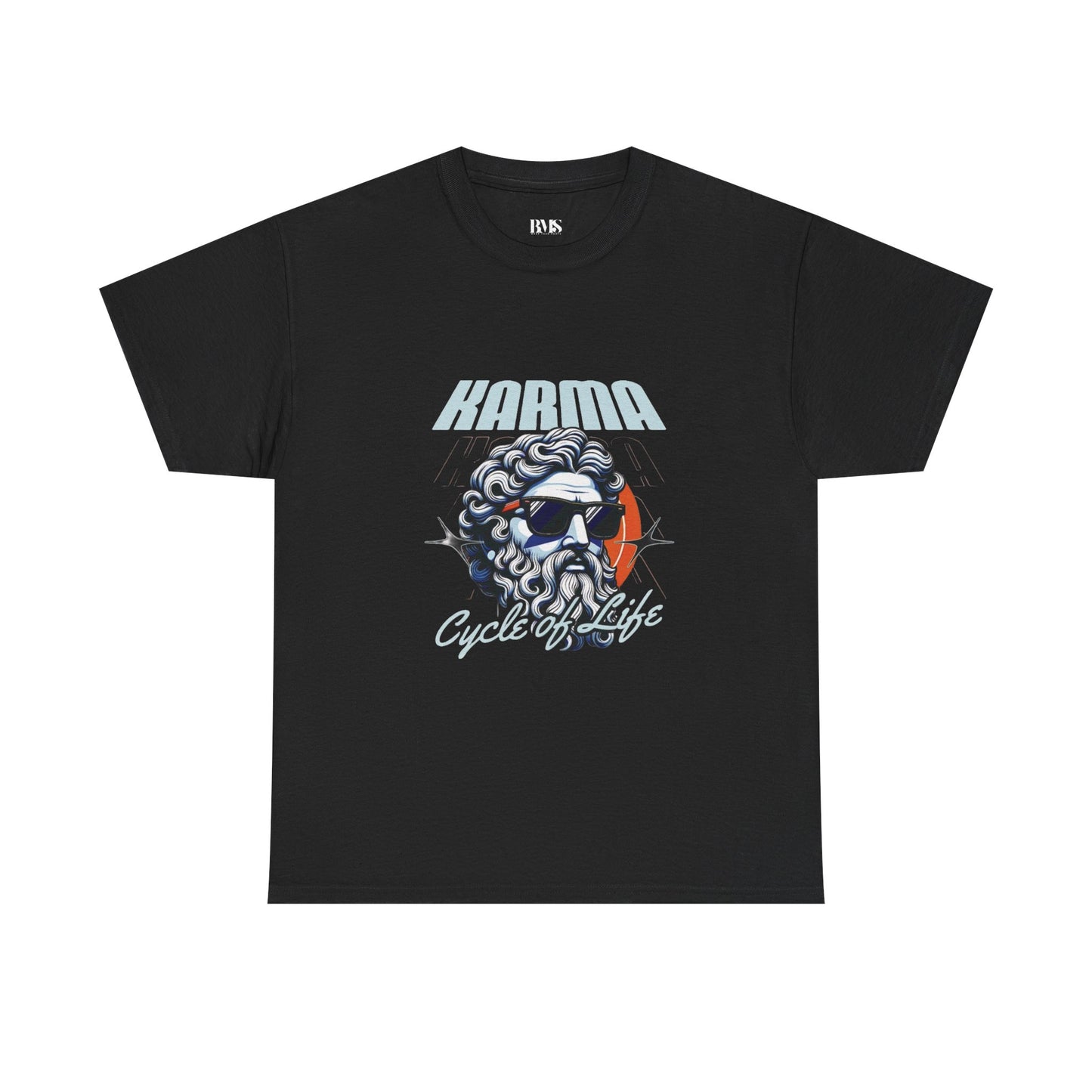 Exclusive Navy Blue Unisex T-Shirt – “KARMA: Cycle of Life” Graphic Print