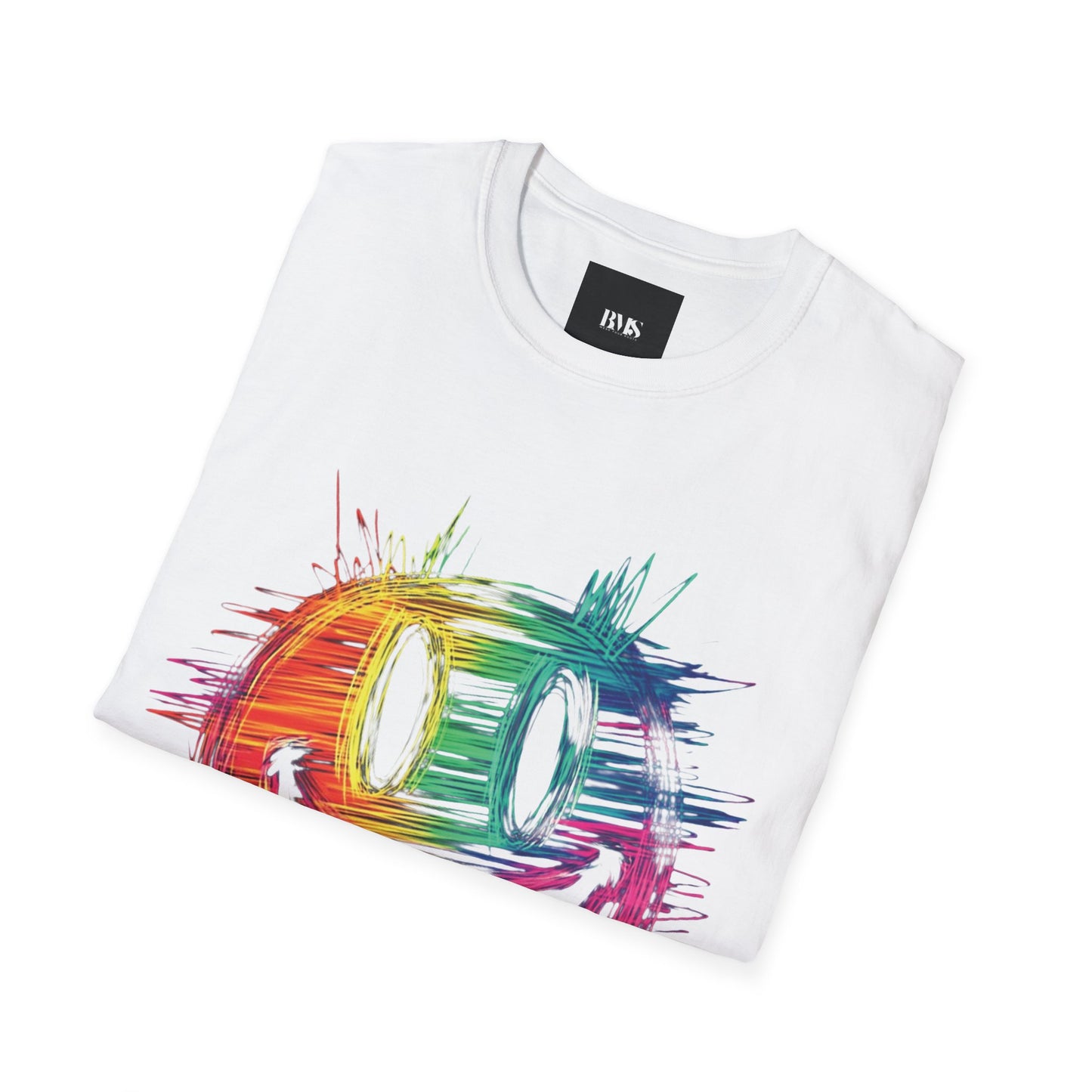 Smiling Colourful Face Graphic T-Shirt – Artistic Festival Streetwear Tee (UK Exclusive)