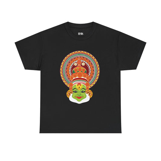 Exclusive Kathakali Face Art Unisex Black T-Shirt – Premium Cultural Print