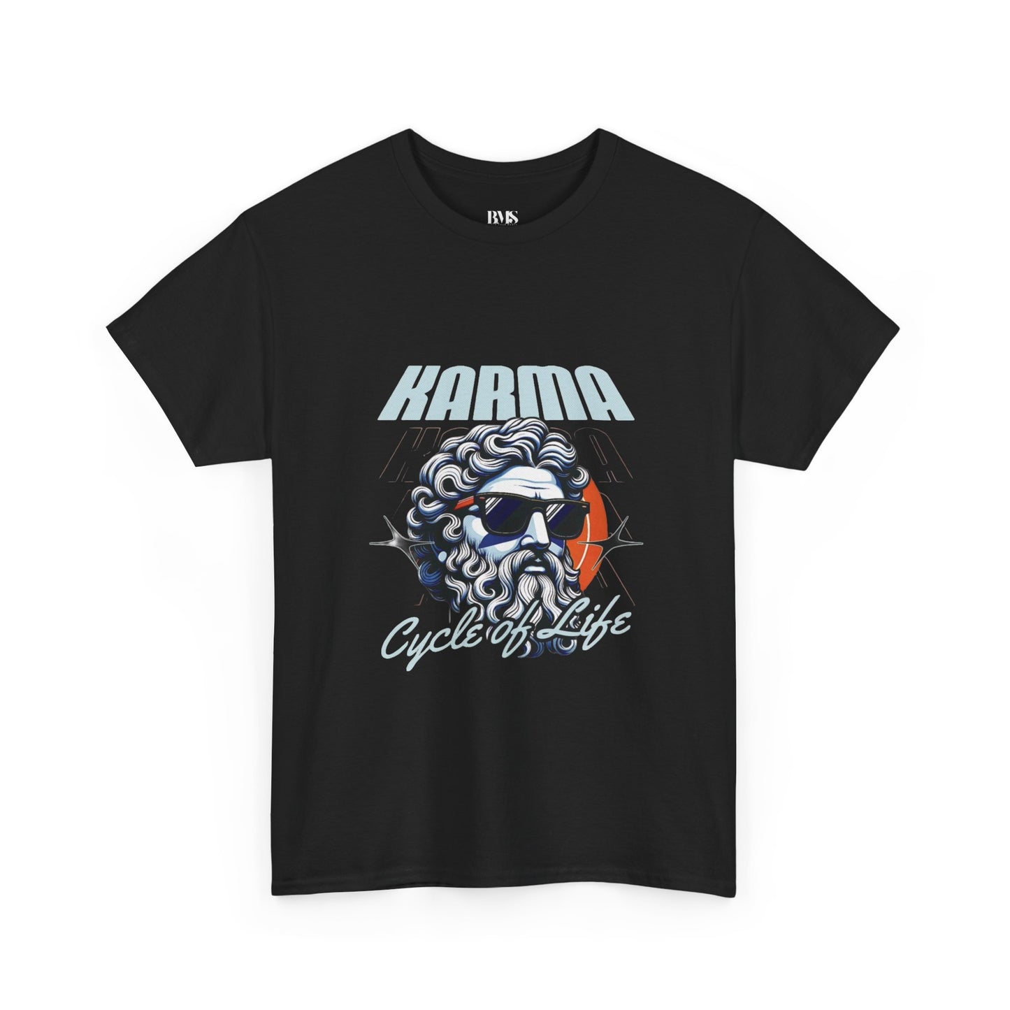 Exclusive Navy Blue Unisex T-Shirt – “KARMA: Cycle of Life” Graphic Print