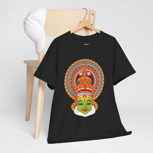Exclusive Kathakali Face Art Unisex Black T-Shirt – Premium Cultural Print